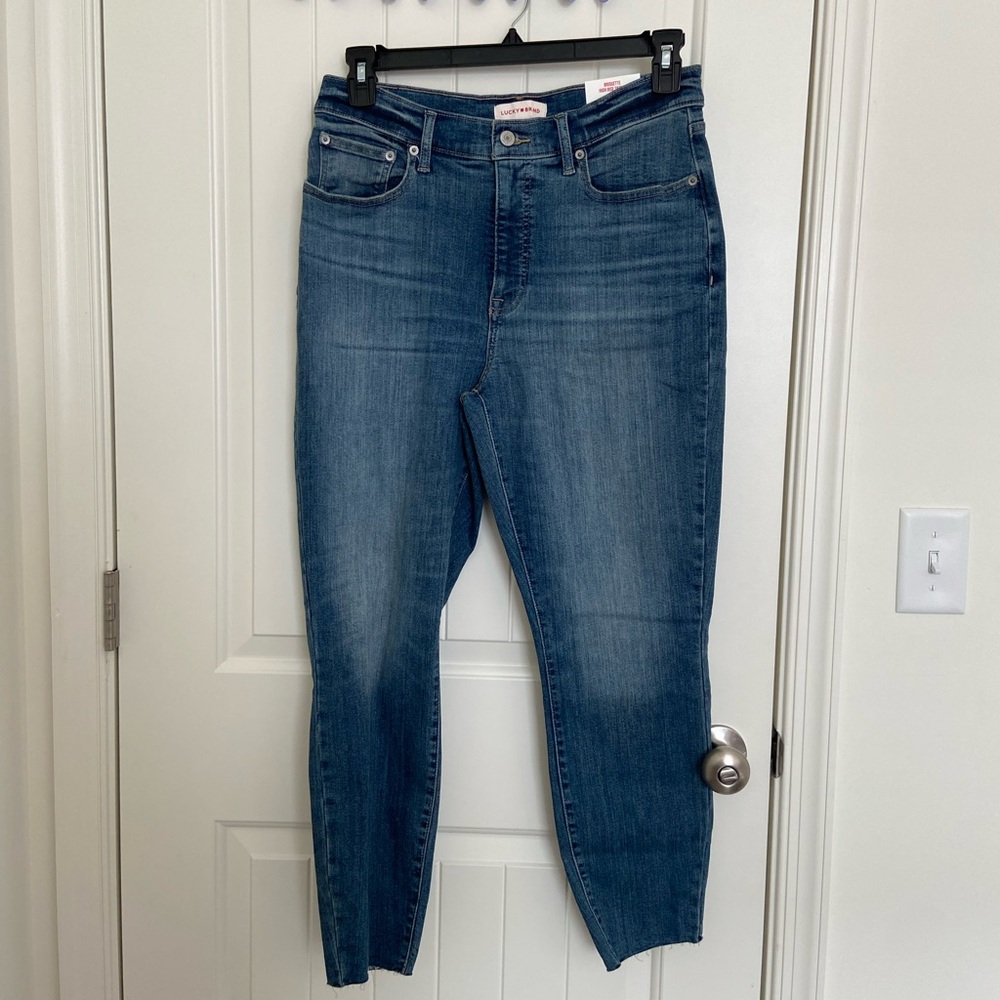 NEW Lucky Brand‎ women’s Bridgette high rise skinny medium wash stretch jeans 12